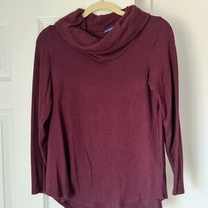 Apt. 9 Women's Deep Burgundy Cowl Neck Sweater